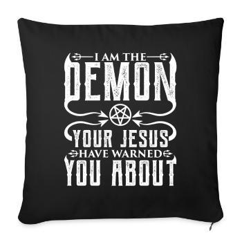 Drôle de culte occulte - Housse de coussin décorative 45 x 45 cm - noir - Devant