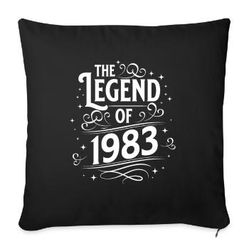 The legend of 1983 birthday - Sofa pillowcase 17,3'' x 17,3'' (45 x 45 cm) - black - Front