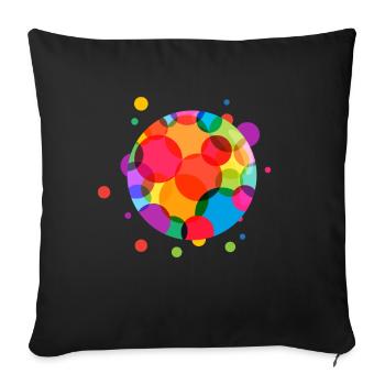Dot Day Points Point - Sofa pillowcase 17,3'' x 17,3'' (45 x 45 cm) - black - Front
