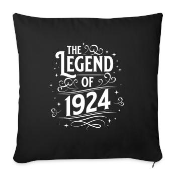 The legend of 1924 birthday - Sofa pillowcase 17,3'' x 17,3'' (45 x 45 cm) - black - Front