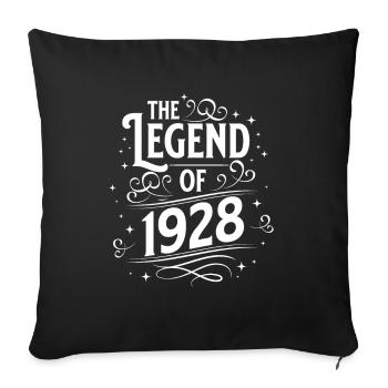 The legend of 1928 birthday - Sofa pillowcase 17,3'' x 17,3'' (45 x 45 cm) - black - Front