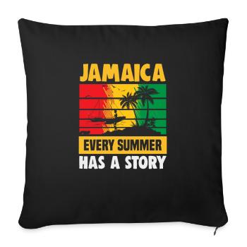 Jamaica Beach Holiday by the Sea Design Beach Motif - Housse de coussin décorative 45 x 45 cm - noir - Devant