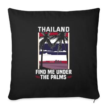 Thaïlande Beach Holiday by the Sea Design Beach Motif - Housse de coussin décorative 45 x 45 cm - noir - Devant
