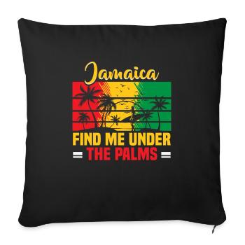 Jamaica Beach Holiday by the Sea Design Beach Motif - Housse de coussin décorative 45 x 45 cm - noir - Devant