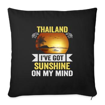 Thaïlande Beach Holiday by the Sea Design Beach Motif - Housse de coussin décorative 45 x 45 cm - noir - Devant