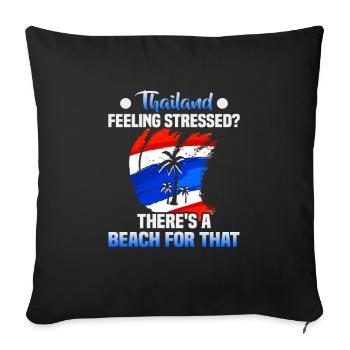 Thailand Beach Holiday by the Sea Design Beach Motif - Sofa pillowcase 17,3'' x 17,3'' (45 x 45 cm) - black - Front