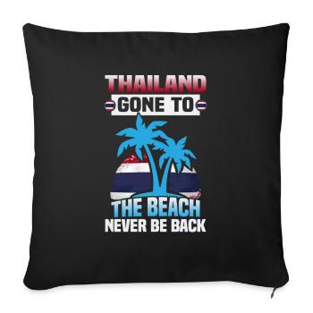 Thailand Beach Holiday by the Sea Design Beach Motif - Sofa pillowcase 17,3'' x 17,3'' (45 x 45 cm) - black - Front