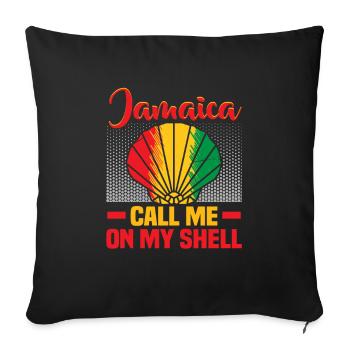 Jamaica Beach Holiday by the Sea Design Beach Motif - Housse de coussin décorative 45 x 45 cm - noir - Devant