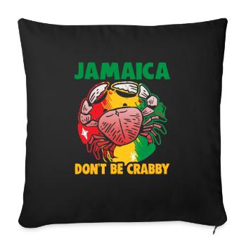 Jamaica Beach Holiday by the Sea Design Beach Motif - Housse de coussin décorative 45 x 45 cm - noir - Devant