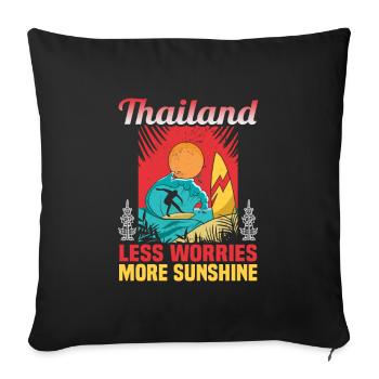 Thaïlande Beach Holiday by the Sea Design Beach Motif - Housse de coussin décorative 45 x 45 cm - noir - Devant
