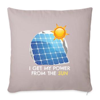 L’énergie solaire photovoltaïque - Housse de coussin décorative 45 x 45 cm - taupe clair - Devant