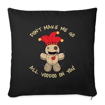 Voodoo On You Voodoo Puppe Voodoo - Sofakissenbezug 45 x 45 cm - Schwarz - Vorne