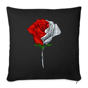 Cyborg Rose Cyber Esthétique - Housse de coussin décorative 45 x 45 cm - noir - Devant