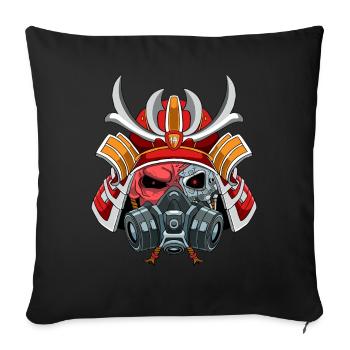 Cyborg Samurai-Krieger Bushido Cyber-Ästhetik - Sofakissenbezug 45 x 45 cm - Schwarz - Vorne