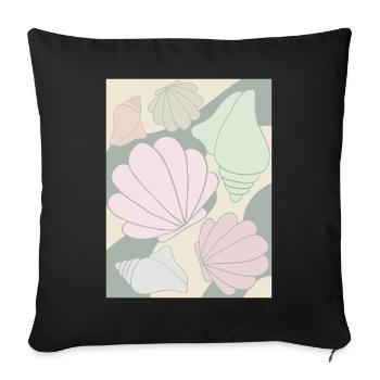 Coque esthétique pastel danoise - Housse de coussin décorative 45 x 45 cm - noir - Devant