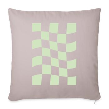 Esthétique pastel danoise à carreaux verts - Housse de coussin décorative 45 x 45 cm - taupe clair - Devant