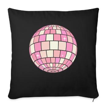 Bal Disco Esthétique Pastel Danois - Housse de coussin décorative 45 x 45 cm - noir - Devant
