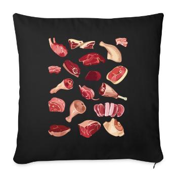 Meatcore Aesthetic Meat Collection - Housse de coussin décorative 45 x 45 cm - noir - Devant
