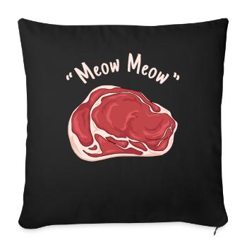 Meatcore Esthétique Meow-Meow Meat - Housse de coussin décorative 45 x 45 cm - noir - Devant