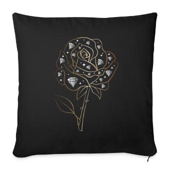 New Money Esthétique Rose Diamond - Housse de coussin décorative 45 x 45 cm - noir - Devant