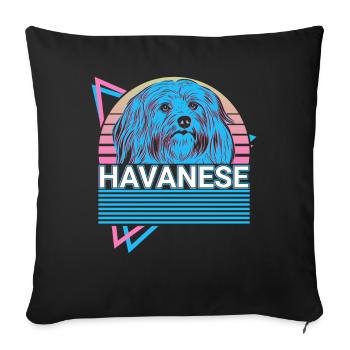 Rétro havanais - Housse de coussin décorative 45 x 45 cm - noir - Devant