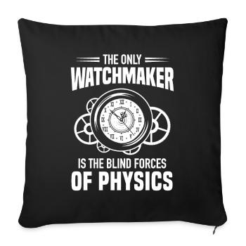 Watchmaker Blind Forces Physics Precision Mechanic - Sofa pillowcase 17,3'' x 17,3'' (45 x 45 cm) - black - Front