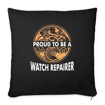 Watches Repairs Watch Collector Watch Master - Sofa pillowcase 17,3'' x 17,3'' (45 x 45 cm) - black - Front