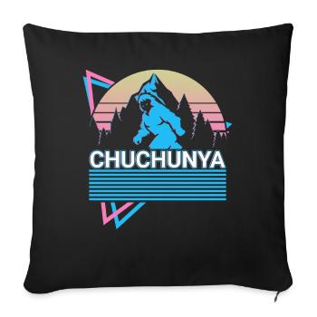 Chuchunya Cryptid Cryptozoology Retro - Sofa pillowcase 17,3'' x 17,3'' (45 x 45 cm) - black - Front