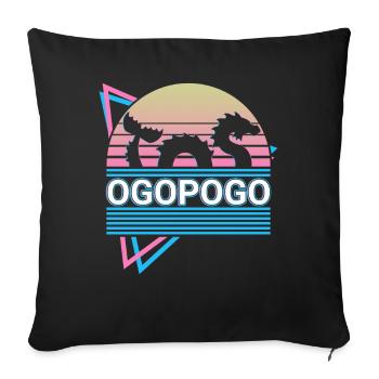 Ogopogo Cryptid Cryptozoology Retro - Sofa pillowcase 17,3'' x 17,3'' (45 x 45 cm) - black - Front