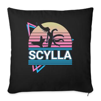 Scylla Skylla Altgriechische Mythologie Retro - Sofakissenbezug 45 x 45 cm - Schwarz - Vorne