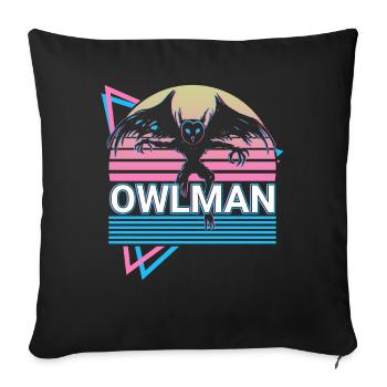 Eulenmann Cryptid Cryptozoology Retro - Sofa pillowcase 17,3'' x 17,3'' (45 x 45 cm) - black - Front