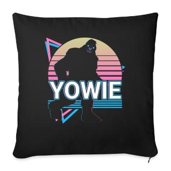 Yowie Cryptid Cryptozoology Retro - Sofa pillowcase 17,3'' x 17,3'' (45 x 45 cm) - black - Front
