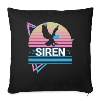 Harpie Sirène Mythologie grecque antique Rétro - Housse de coussin décorative 45 x 45 cm - noir - Devant