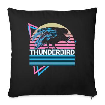 Thunderbird Cryptid Cryptozoology Retro - Sofa pillowcase 17,3'' x 17,3'' (45 x 45 cm) - black - Front