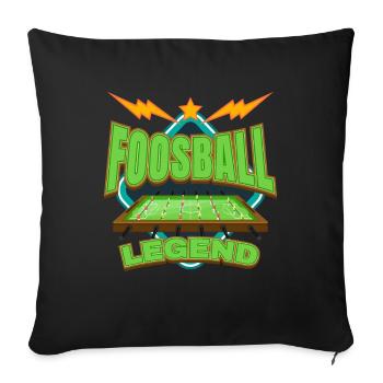 Foosball Legend Rotary Football Kickers - Sofa pillowcase 17,3'' x 17,3'' (45 x 45 cm) - black - Front