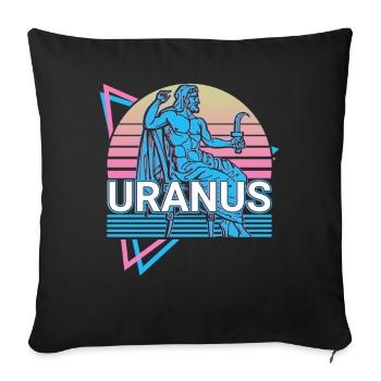 Uranus Dieu grec Ancien Grec Mythol - Housse de coussin décorative 45 x 45 cm - noir - Devant