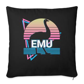 Emu Retro - Sofa pillowcase 17,3'' x 17,3'' (45 x 45 cm) - black - Front
