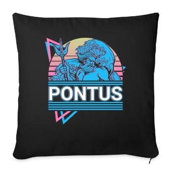 Pontus Greek Deity Ancient Greek Myt - Sofa pillowcase 17,3'' x 17,3'' (45 x 45 cm) - black - Front