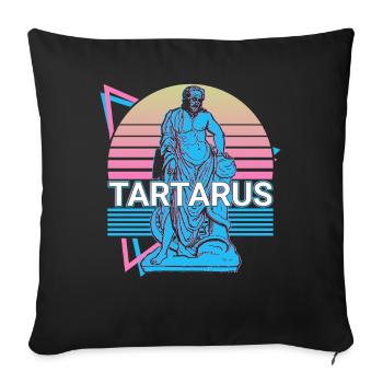 Tartare divinité grecque grec grec ancien M - Housse de coussin décorative 45 x 45 cm - noir - Devant