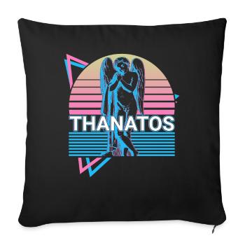 Thanatos Greek God Ancient Greek Myth - Sofa pillowcase 17,3'' x 17,3'' (45 x 45 cm) - black - Front