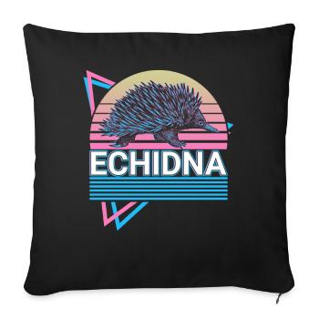 Echidna Retro - Sofa pillowcase 17,3'' x 17,3'' (45 x 45 cm) - black - Front