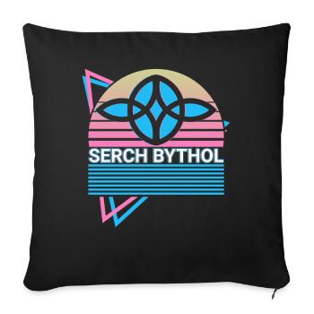 Serch Bythol Nœud Celtique Rétro - Housse de coussin décorative 45 x 45 cm - noir - Devant