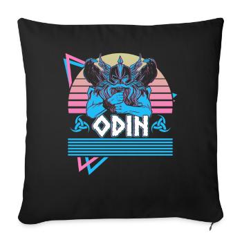 Odin Viking Nordic god Walhalla Asgard - Sofa pillowcase 17,3'' x 17,3'' (45 x 45 cm) - black - Front