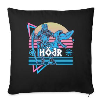 Hodr Norse God Asgard Norse Mythology H - Sofa pillowcase 17,3'' x 17,3'' (45 x 45 cm) - black - Front