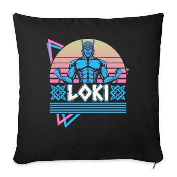 Loki Norse God Asgard Norse Mythology R - Sofa pillowcase 17,3'' x 17,3'' (45 x 45 cm) - black - Front