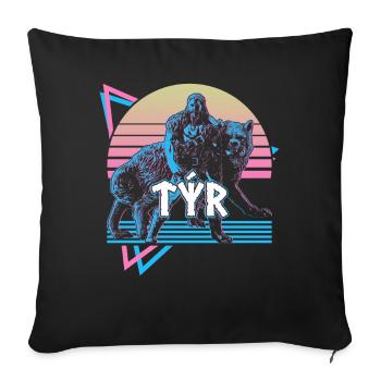 Tyr Norse God Asgard Norse Mythology Re - Sofa pillowcase 17,3'' x 17,3'' (45 x 45 cm) - black - Front