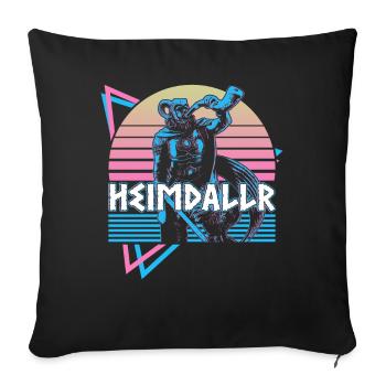 Heimdallr Heimdall Nordischer Gott Asgard - Sofakissenbezug 45 x 45 cm - Schwarz - Vorne