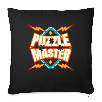 Puzzle Master Puzzles Puzzles Hobby Game - Sofa pillowcase 17,3'' x 17,3'' (45 x 45 cm) - black - Front