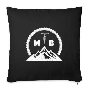 VTT Berg Fahrrad Biker - Housse de coussin décorative 45 x 45 cm - noir - Devant