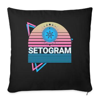 Setogram Fairy Star Wicca Wiccan Magick Witchcraft - Sofa pillowcase 17,3'' x 17,3'' (45 x 45 cm) - black - Front